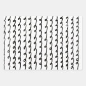 Feuille De Papier Cadeau Brochures à boucle épaisse simples minimes noir bl (Devant 3)