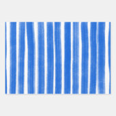 Feuille De Papier Cadeau Brochures Bleu Blanc Chic Hanoukka (Devant)