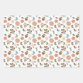 Feuille De Papier Cadeau Broderie Stitch Floral (Devant 2)