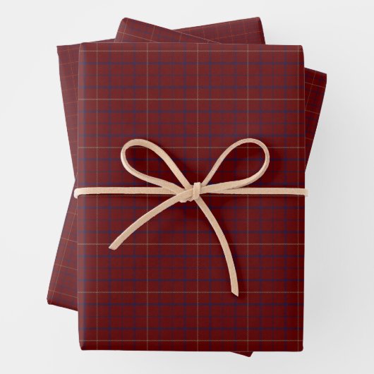 Feuille De Papier Cadeau Brooks Maroon Blue Gold (En situation)