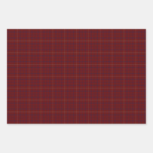 Feuille De Papier Cadeau Brooks Maroon Blue Gold (Devant)