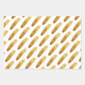 Feuille De Papier Cadeau Brosse abstraite en or moderne (Devant 3)