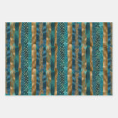 Feuille De Papier Cadeau Brosse les traits et les confettis (Devant 2)