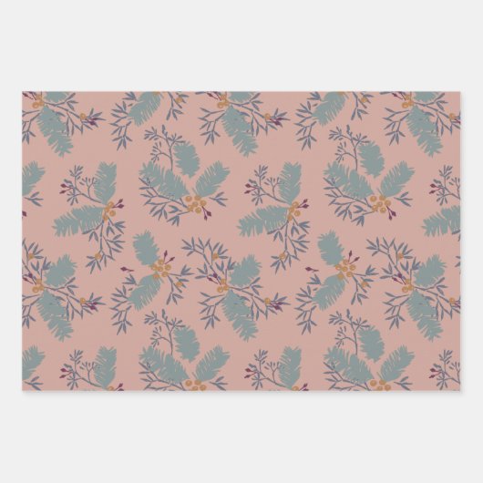 Feuille De Papier Cadeau brouillard forestier d'hiver (Devant)