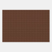 Feuille De Papier Cadeau Brown chocolat bar carrés (Devant 3)