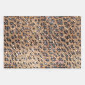Feuille De Papier Cadeau Brown Leopard Poster de animal Sparkle (Devant)