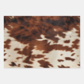 Feuille De Papier Cadeau Brown noir blanc (Devant)