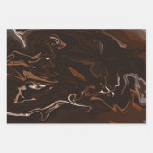 Feuille De Papier Cadeau Brown, noir et gris (Devant)