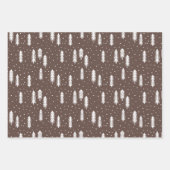 Feuille De Papier Cadeau Brown Rustique Vacances Motifs Bois Plaid (Devant)