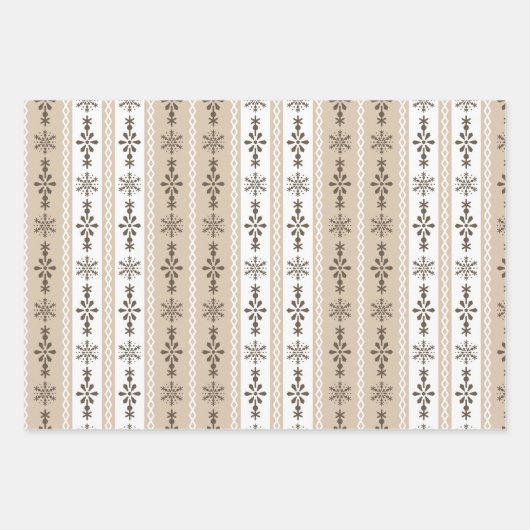 Feuille De Papier Cadeau Brown scandinave et blanc (Devant 2)