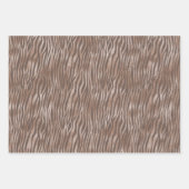 Feuille De Papier Cadeau Brown Zebra Blush Peach Ombre (Devant 3)