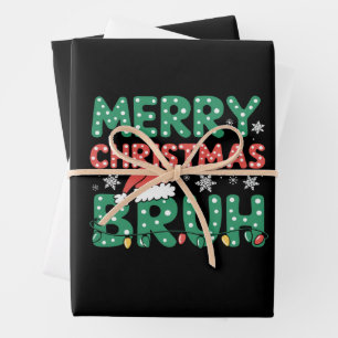 Feuille De Papier Cadeau Bruh Mème Drôle Dire Bro Salutation Noël
