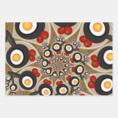 Feuille De Papier Cadeau Brunch Fractal Art Drôle Nourriture, Tomates, Oeuf (Devant)