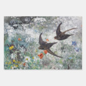 Feuille De Papier Cadeau Bruno Liljefors, Animaux (Devant 3)