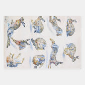 Feuille De Papier Cadeau Bruno Liljefors, Animaux (Devant)