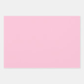 Feuille De Papier Cadeau Bubblegum rose couleur solide | Classique | Élégan (Devant 3)