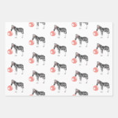Feuille De Papier Cadeau Buble Gum Zebra Blowbble (Devant 3)