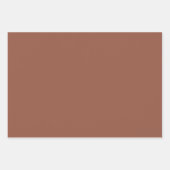 Feuille De Papier Cadeau BUDGET Dark Terracotta Mariage monochrome (Devant)