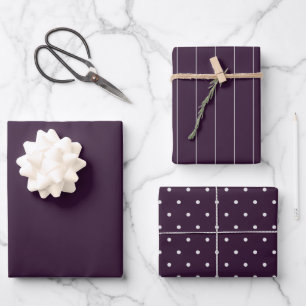 Feuille De Papier Cadeau BUDGET Mariage PLUM PURPLE Monochrome Simple