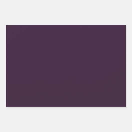 Feuille De Papier Cadeau BUDGET Mariage PLUM PURPLE Monochrome Simple (Devant)