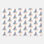 Feuille De Papier Cadeau Budgie Christmas Wrapping Paper (Devant)