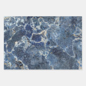 Feuille De Papier Cadeau Bue Gris Marbre Noir & Veines Beige (Devant)