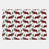 Feuille De Papier Cadeau Buffalo Check Bull Moose (Devant)