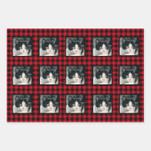 Feuille De Papier Cadeau Buffalo Check Pet Photo Noël (Devant)