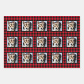 Feuille De Papier Cadeau Buffalo Check Pet Photo Noël (Devant)