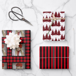 Feuille De Papier Cadeau Buffalo Check Photo Noël