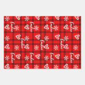 Feuille De Papier Cadeau Buffalo Love Hearts Snowflakes Personnalisé (Devant)