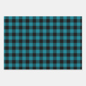 Feuille De Papier Cadeau Buffalo Ombre Bleu turquoise Plaid Petit (Devant 2)