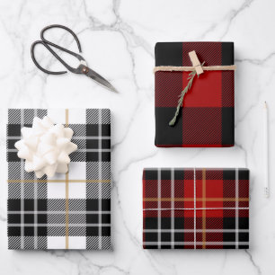 Feuille De Papier Cadeau Buffalo Plaid Motif
