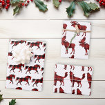 Feuille De Papier Cadeau Buffalo Plaid Red Christmas Animaux Lumberjack<br><div class="desc">Cette conception a été créée par art numérique. Elle peut être personnalisée en choisissant l'option personnaliser. Contactez-moi à l'adresse colorflowcreations@gmail.com si vous souhaitez que ce design soit disponible sur un autre produit. Achetez ma peinture acrylique abstraite originale à vendre à www.etsy.com/shop/colorflowart. Voir d'autres de mes créations ou suivez-moi à www.facebook.com/colorflowcreations,...</div>