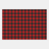 Feuille De Papier Cadeau Buffalo Plaid Rob Roy Check Red Plaid Motif (Devant 3)
