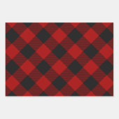Feuille De Papier Cadeau Buffalo Plaid Rob Roy Check Red Plaid Motif (Devant)