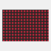 Feuille De Papier Cadeau Buffalo Plaid trio rouge bleu vert (Devant)