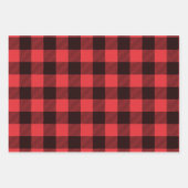 Feuille De Papier Cadeau Buffalo plaqué rouge et noir (Devant)