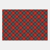 Feuille De Papier Cadeau Buffle de Noël rustique / Motif de plaid Tartan (Devant)