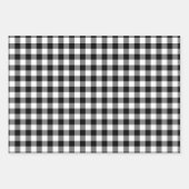 Feuille De Papier Cadeau Buffle noir gris blanc Plaid Holiday (Devant)