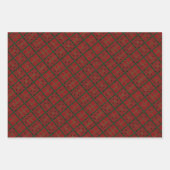 Feuille De Papier Cadeau Buffle rouge de Noël déposé (Devant 2)