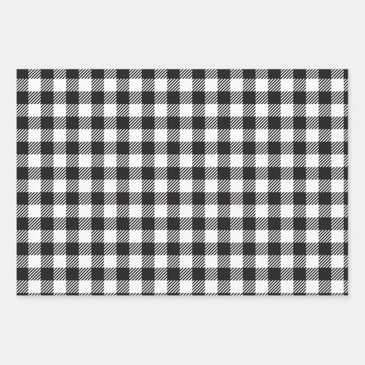 Feuille De Papier Cadeau Buffle rustique classique en rouge, vert et blanc (Devant)