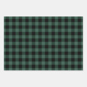 Feuille De Papier Cadeau Buffle vert de pin rustique Joyeux Noël (Devant)