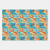 Feuille De Papier Cadeau BUGS BUNNY BUILDERS™| Character Grid Pattern (Devant 3)