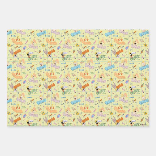 Feuille De Papier Cadeau BUGS BUNNY BUILDERS™| Character Sketch Pattern (Devant 3)