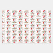 Feuille De Papier Cadeau Bull Terrier Chien Motif de Noël (Devant)