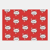 Feuille De Papier Cadeau Bulle de dialogue de bande dessinée de super-héros (Devant 2)