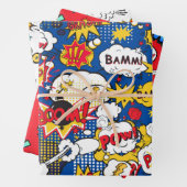 Feuille De Papier Cadeau Bulles comiques (En situation)