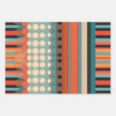 Feuille De Papier Cadeau Bulles rétro Cercles et bandes 338 (Devant 2)