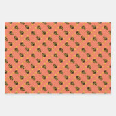 Feuille De Papier Cadeau Bumblebees et Gaillardia Fleurs Orange (Devant 2)